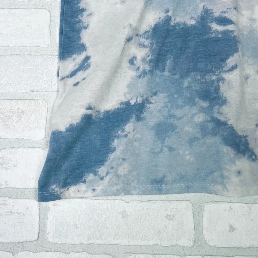 Abercrombie Kids Girls Blue White Tie Dye Twist Front Racerback Tank Top 15/16